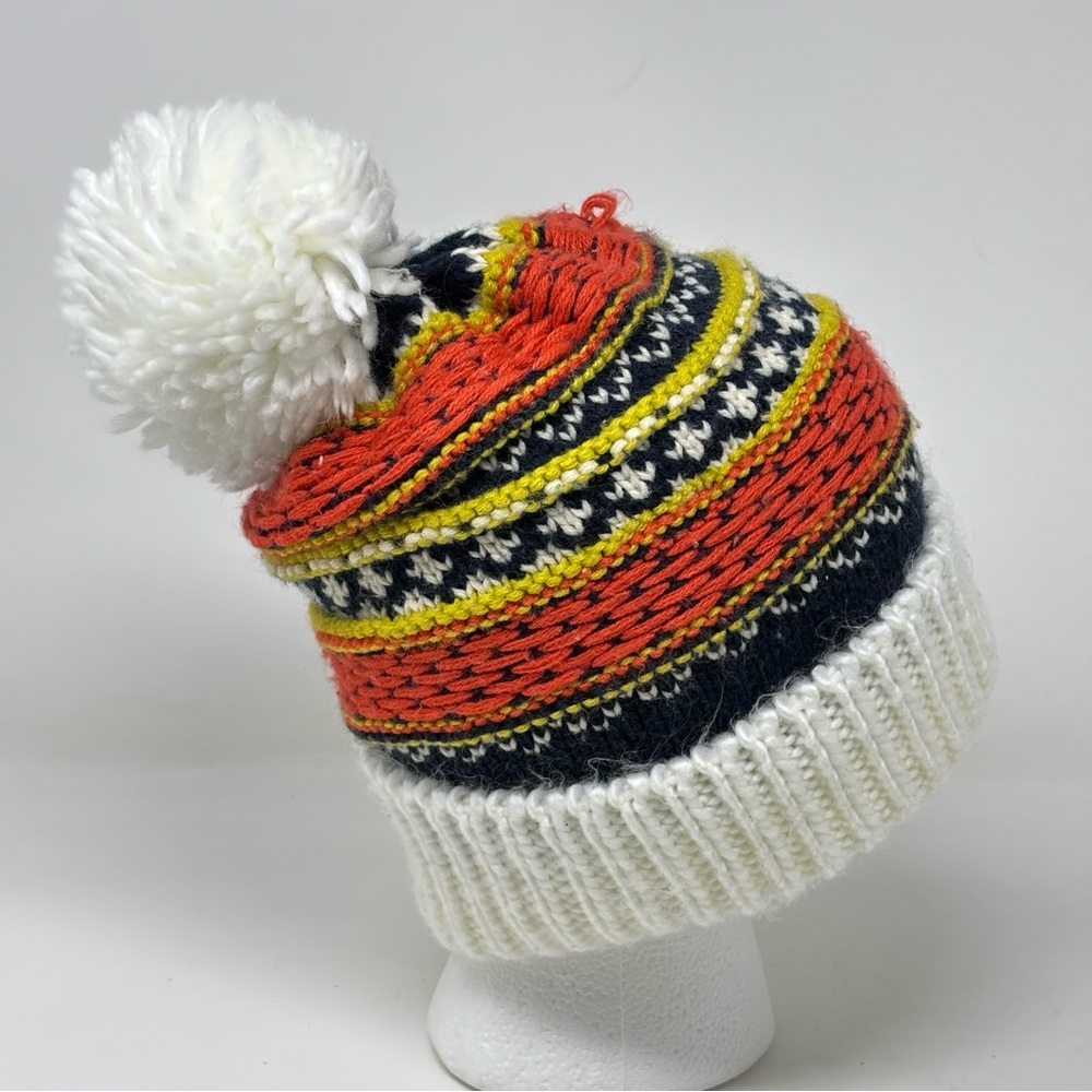 Free People Knit Pom Pom Winter Toboggan Beanie Hat - Picture 7 of 10